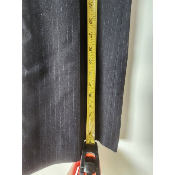 Banana Republic Martin Fit Womens Black Pin Stripe Dress Pants Size 2P Straight - Picture 10 of 14